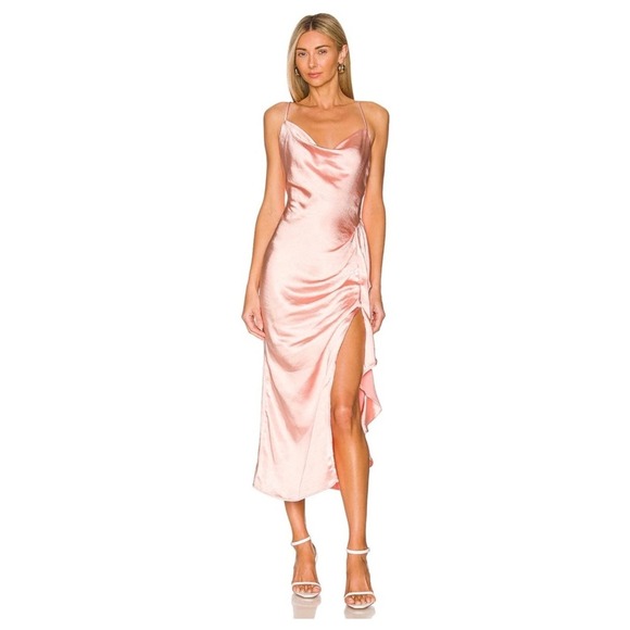 Elliatt Dresses & Skirts - REVOLVE Cordae Midi Dress in Sherbet Pink ELLIATT XS NWT